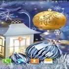 Además de los fondos de pantalla animados para Android Hojas cayendo , descarga la apk gratis de los salvapantallas Bolas de Navidad .