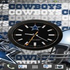 Además de los fondos de pantalla animados para Android Relojes luminosos, descarga la apk gratis de los salvapantallas Dallas Cowboys: Reloj.