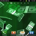 Además de los fondos de pantalla animados para Android Gas mágico, descarga la apk gratis de los salvapantallas Lluvia de dólares .