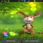 Además de los fondos de pantalla animados para Android Gotas de rocío, descarga la apk gratis de los salvapantallas Conejo de Pascua.