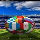Además de los fondos de pantalla animados para Android Hojas rojas , descarga la apk gratis de los salvapantallas Fútbol 3D.