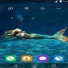 Además de los fondos de pantalla animados para Android Mándala eléctrica, descarga la apk gratis de los salvapantallas Sirena.