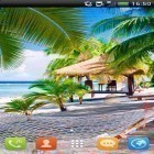 Además de los fondos de pantalla animados para Android Lirios marinos , descarga la apk gratis de los salvapantallas Playa del paraíso.