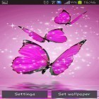Además de los fondos de pantalla animados para Android Árbol mágico, descarga la apk gratis de los salvapantallas Mariposa rosada .