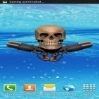 Además de los fondos de pantalla animados para Android Círculos , descarga la apk gratis de los salvapantallas Calavera pirata.