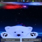 Además de los fondos de pantalla animados para Android Luz de la Luna , descarga la apk gratis de los salvapantallas Amor de los osos polares.