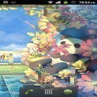 Además de los fondos de pantalla animados para Android Peces de colores  , descarga la apk gratis de los salvapantallas Jardín paradisiaco.