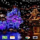 Además de los fondos de pantalla animados para Android Bosque HD, descarga la apk gratis de los salvapantallas Nieve: Ciudad nocturna.
