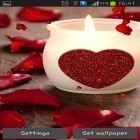 Además de los fondos de pantalla animados para Android Arcoiris , descarga la apk gratis de los salvapantallas Día de San Valentín: Velas.