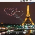Además de los fondos de pantalla animados para Android Reloj de noche nevada, descarga la apk gratis de los salvapantallas Día de San Valentín: Fuegos artificiales.
