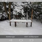 Además de los fondos de pantalla animados para Android Mi casa de madera, descarga la apk gratis de los salvapantallas Nevada de invierno.